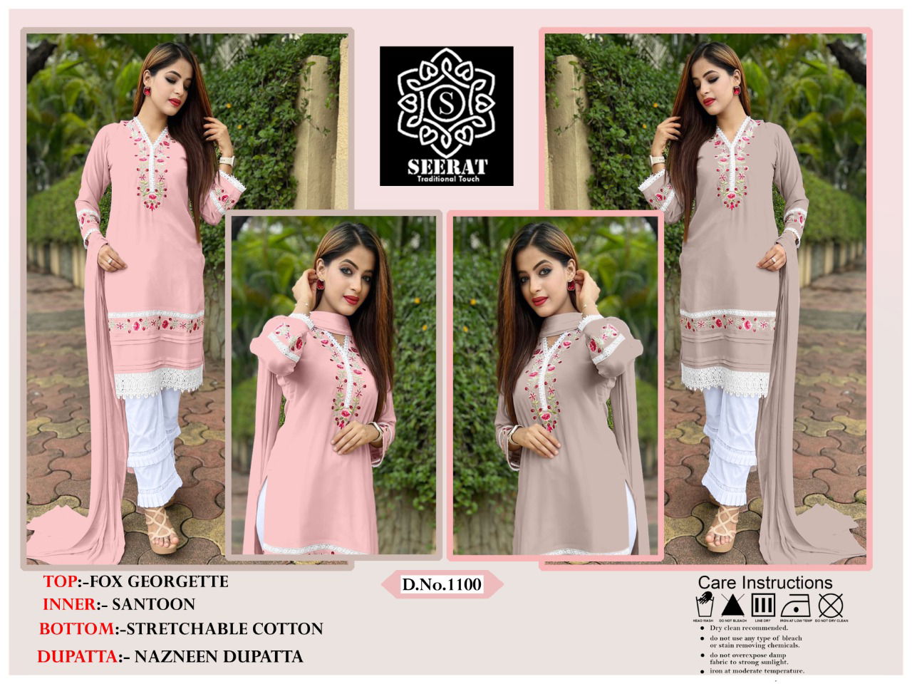 Seerat 1100 Fancy Ethnic Wear Heavy Georgette Ready Made Collection
